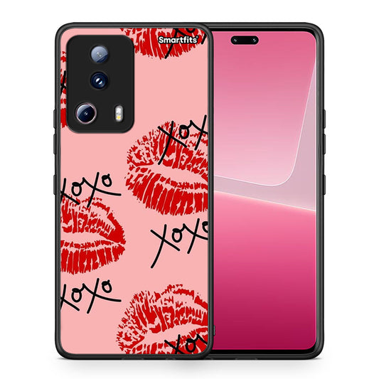 Θήκη Xiaomi 13 Lite 5G XOXO Lips από τη Smartfits με σχέδιο στο πίσω μέρος και μαύρο περίβλημα | Xiaomi 13 Lite 5G XOXO Lips Case with Colorful Back and Black Bezels