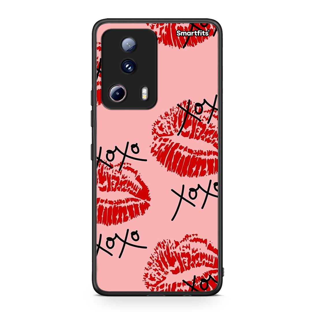 Θήκη Xiaomi 13 Lite 5G XOXO Lips από τη Smartfits με σχέδιο στο πίσω μέρος και μαύρο περίβλημα | Xiaomi 13 Lite 5G XOXO Lips Case with Colorful Back and Black Bezels