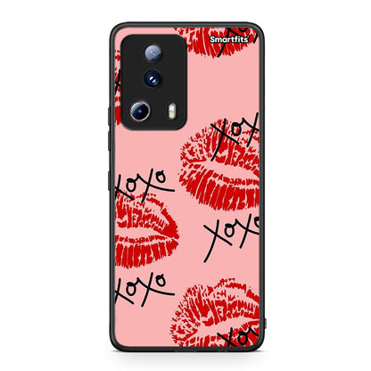 Θήκη Xiaomi 13 Lite 5G XOXO Lips από τη Smartfits με σχέδιο στο πίσω μέρος και μαύρο περίβλημα | Xiaomi 13 Lite 5G XOXO Lips Case with Colorful Back and Black Bezels