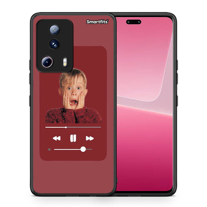 Θήκη Xiaomi 13 Lite 5G Xmas Alone Music από τη Smartfits με σχέδιο στο πίσω μέρος και μαύρο περίβλημα | Xiaomi 13 Lite 5G Xmas Alone Music Case with Colorful Back and Black Bezels