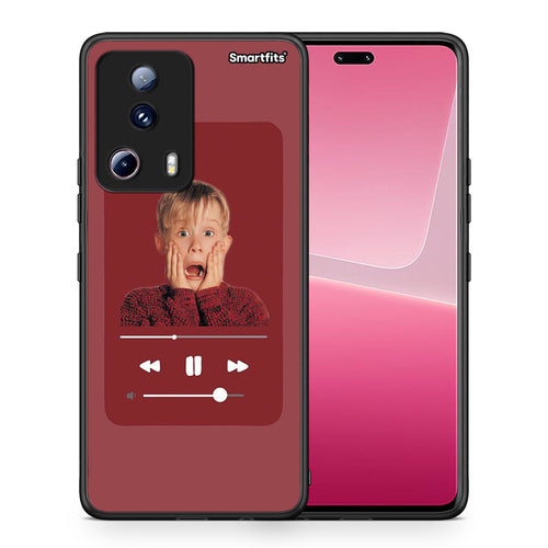 Θήκη Xiaomi 13 Lite 5G Xmas Alone Music από τη Smartfits με σχέδιο στο πίσω μέρος και μαύρο περίβλημα | Xiaomi 13 Lite 5G Xmas Alone Music Case with Colorful Back and Black Bezels