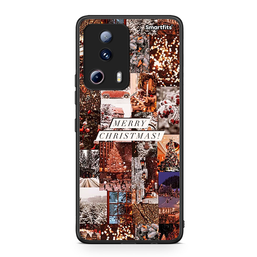 Θήκη Xiaomi 13 Lite 5G Xmas Collage από τη Smartfits με σχέδιο στο πίσω μέρος και μαύρο περίβλημα | Xiaomi 13 Lite 5G Xmas Collage Case with Colorful Back and Black Bezels