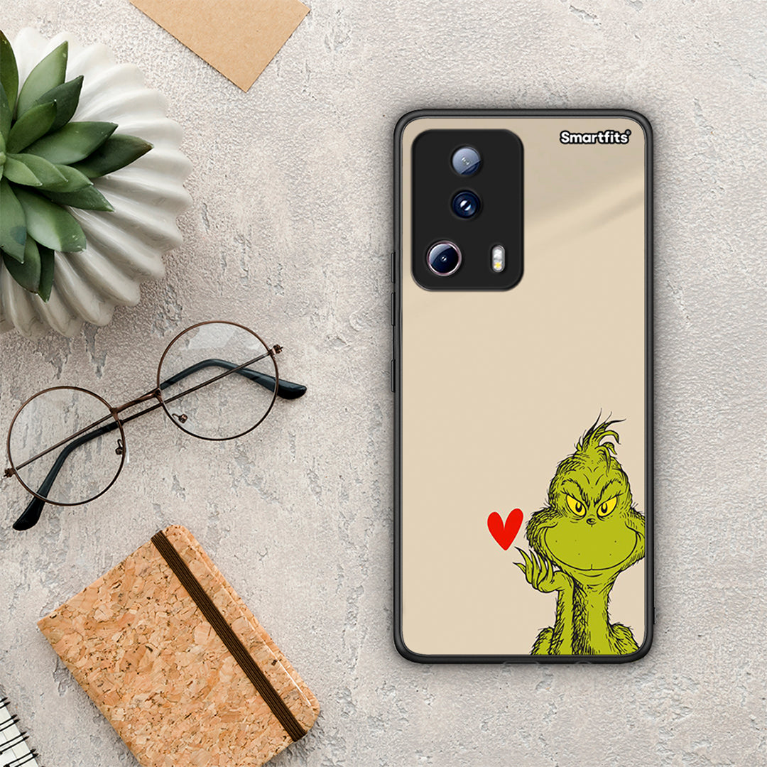 Θήκη Xiaomi 13 Lite 5G Xmas Grinch από τη Smartfits με σχέδιο στο πίσω μέρος και μαύρο περίβλημα | Xiaomi 13 Lite 5G Xmas Grinch Case with Colorful Back and Black Bezels