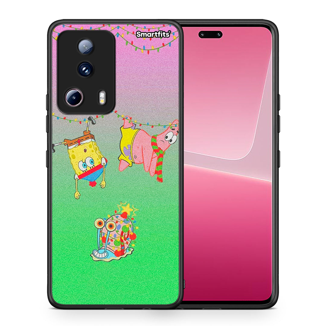 Θήκη Xiaomi 13 Lite 5G Xmas Lights από τη Smartfits με σχέδιο στο πίσω μέρος και μαύρο περίβλημα | Xiaomi 13 Lite 5G Xmas Lights Case with Colorful Back and Black Bezels