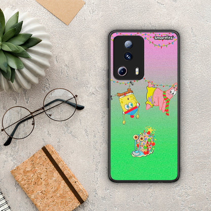 Θήκη Xiaomi 13 Lite 5G Xmas Lights από τη Smartfits με σχέδιο στο πίσω μέρος και μαύρο περίβλημα | Xiaomi 13 Lite 5G Xmas Lights Case with Colorful Back and Black Bezels