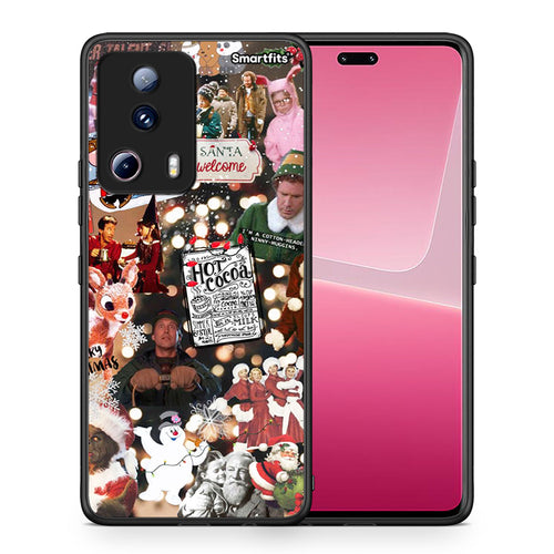 Θήκη Xiaomi 13 Lite 5G Xmas Movies από τη Smartfits με σχέδιο στο πίσω μέρος και μαύρο περίβλημα | Xiaomi 13 Lite 5G Xmas Movies Case with Colorful Back and Black Bezels