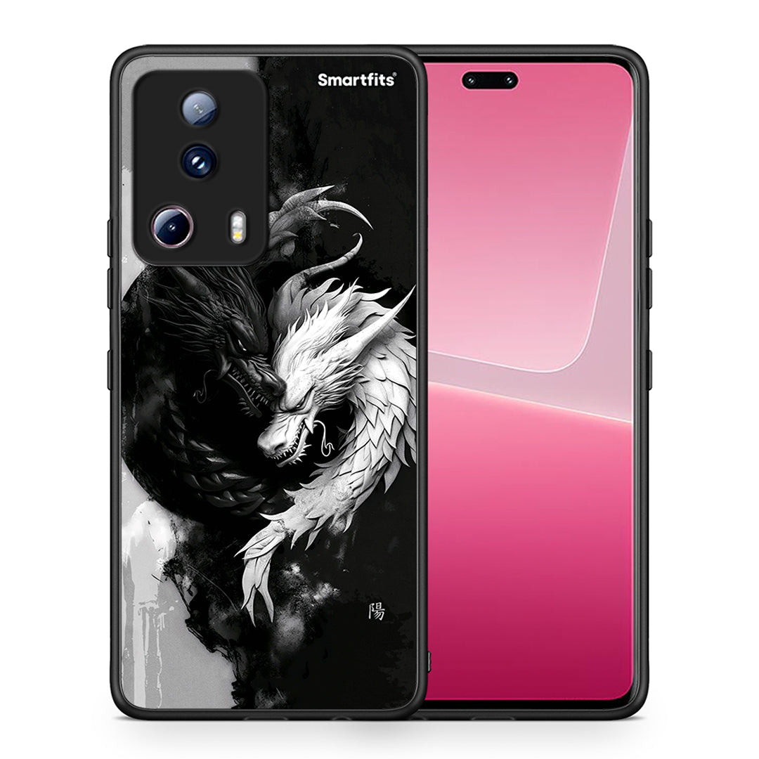 Θήκη Xiaomi 13 Lite 5G Yin Yang από τη Smartfits με σχέδιο στο πίσω μέρος και μαύρο περίβλημα | Xiaomi 13 Lite 5G Yin Yang Case with Colorful Back and Black Bezels