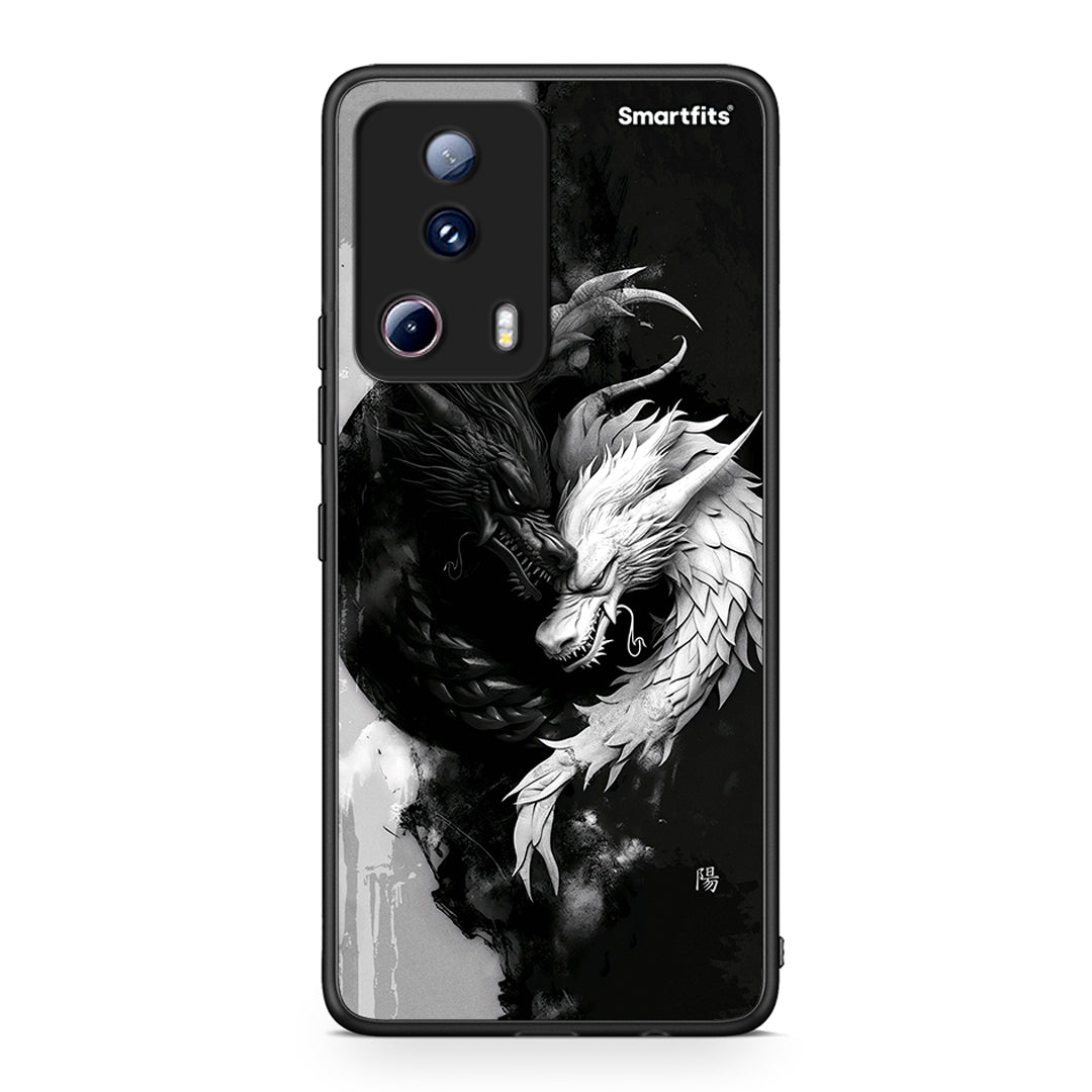 Θήκη Xiaomi 13 Lite 5G Yin Yang από τη Smartfits με σχέδιο στο πίσω μέρος και μαύρο περίβλημα | Xiaomi 13 Lite 5G Yin Yang Case with Colorful Back and Black Bezels