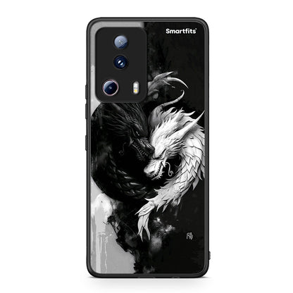 Θήκη Xiaomi 13 Lite 5G Yin Yang από τη Smartfits με σχέδιο στο πίσω μέρος και μαύρο περίβλημα | Xiaomi 13 Lite 5G Yin Yang Case with Colorful Back and Black Bezels