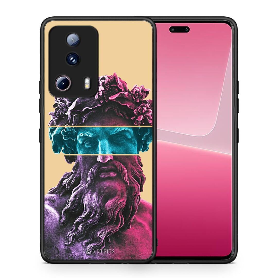 Θήκη Xiaomi 13 Lite 5G Zeus Art από τη Smartfits με σχέδιο στο πίσω μέρος και μαύρο περίβλημα | Xiaomi 13 Lite 5G Zeus Art Case with Colorful Back and Black Bezels