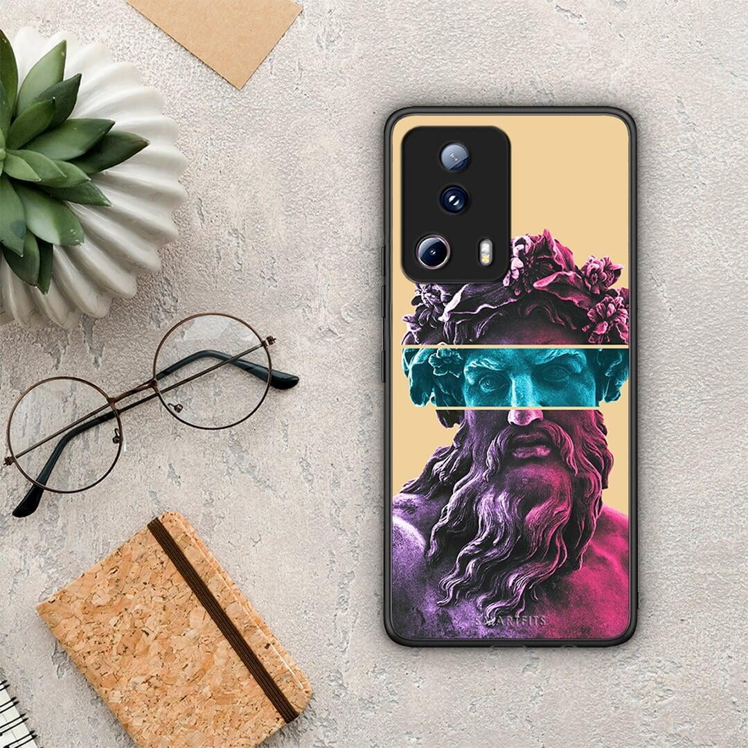 Θήκη Xiaomi 13 Lite 5G Zeus Art από τη Smartfits με σχέδιο στο πίσω μέρος και μαύρο περίβλημα | Xiaomi 13 Lite 5G Zeus Art Case with Colorful Back and Black Bezels