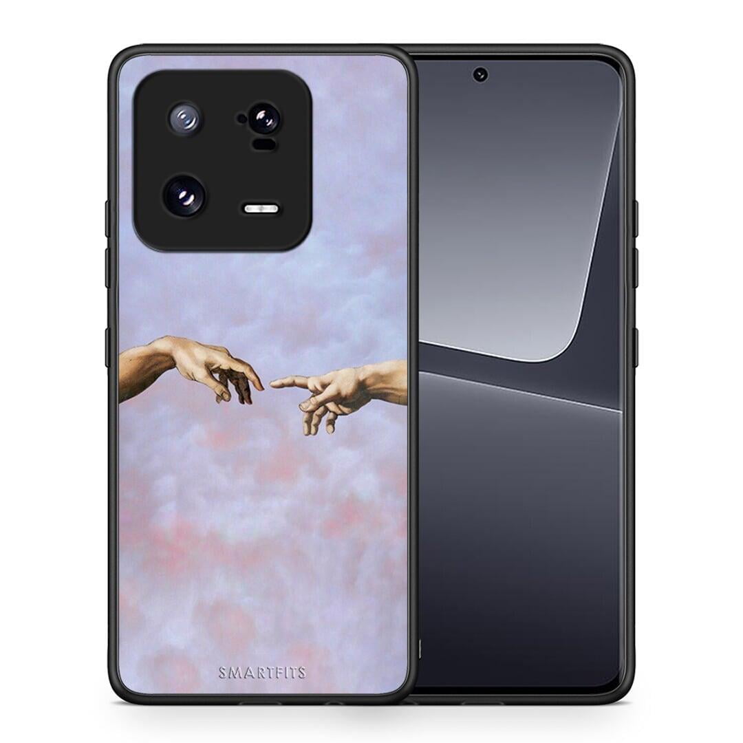 Θήκη Xiaomi 13 Adam Hand από τη Smartfits με σχέδιο στο πίσω μέρος και μαύρο περίβλημα | Xiaomi 13 Adam Hand Case with Colorful Back and Black Bezels