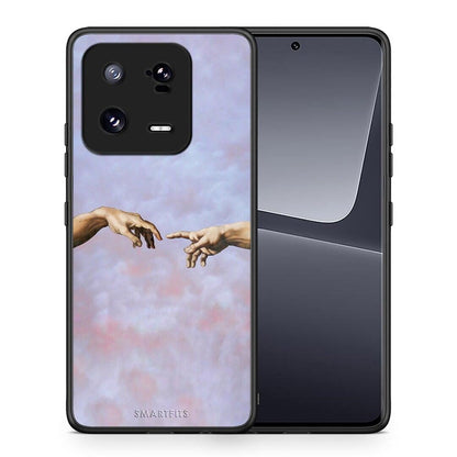 Θήκη Xiaomi 13 Adam Hand από τη Smartfits με σχέδιο στο πίσω μέρος και μαύρο περίβλημα | Xiaomi 13 Adam Hand Case with Colorful Back and Black Bezels