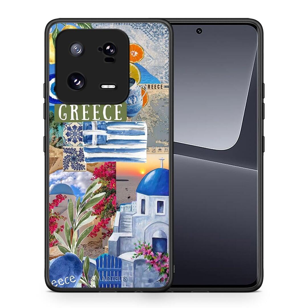 Θήκη Xiaomi 13 Pro All Greek από τη Smartfits με σχέδιο στο πίσω μέρος και μαύρο περίβλημα | Xiaomi 13 Pro All Greek Case with Colorful Back and Black Bezels