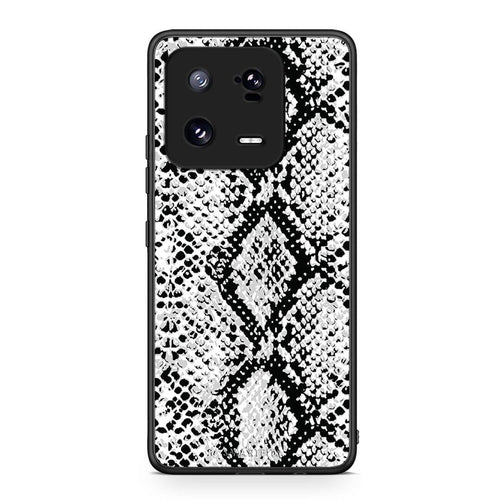 Θήκη Xiaomi 13 Pro Animal White Snake από τη Smartfits με σχέδιο στο πίσω μέρος και μαύρο περίβλημα | Xiaomi 13 Pro Animal White Snake Case with Colorful Back and Black Bezels