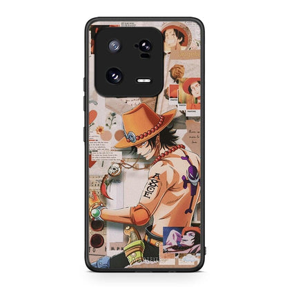 Θήκη Xiaomi 13 Anime Collage από τη Smartfits με σχέδιο στο πίσω μέρος και μαύρο περίβλημα | Xiaomi 13 Anime Collage Case with Colorful Back and Black Bezels