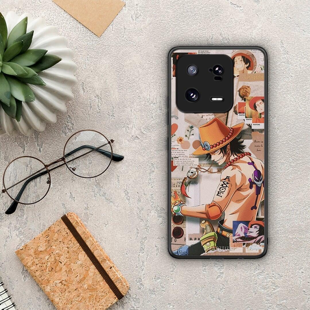 Θήκη Xiaomi 13 Anime Collage από τη Smartfits με σχέδιο στο πίσω μέρος και μαύρο περίβλημα | Xiaomi 13 Anime Collage Case with Colorful Back and Black Bezels