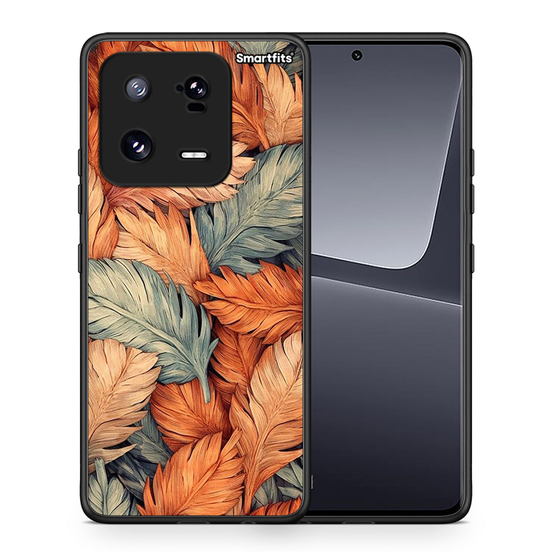 Θήκη Xiaomi 13 Autumn Leaves από τη Smartfits με σχέδιο στο πίσω μέρος και μαύρο περίβλημα | Xiaomi 13 Autumn Leaves Case with Colorful Back and Black Bezels