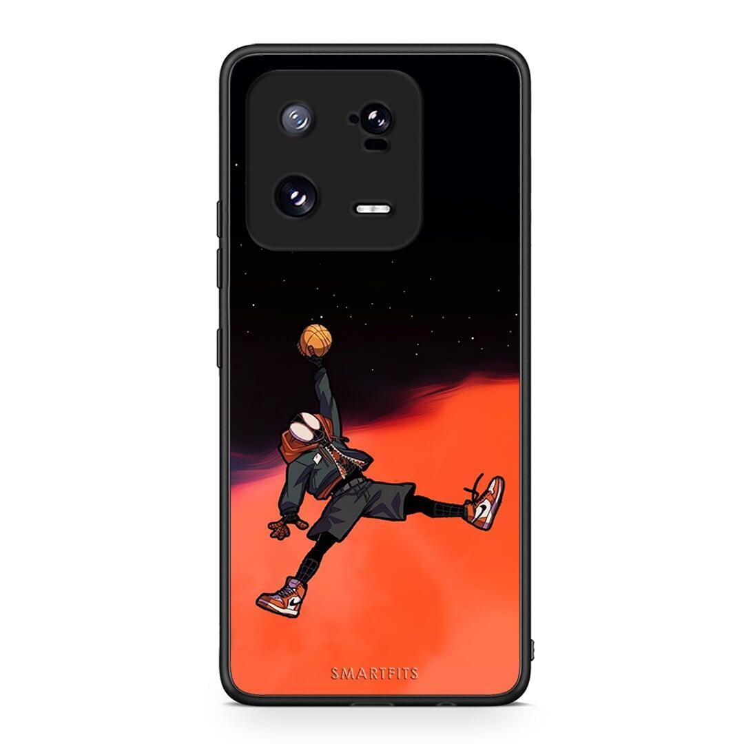 Θήκη Xiaomi 13 Pro Basketball Hero από τη Smartfits με σχέδιο στο πίσω μέρος και μαύρο περίβλημα | Xiaomi 13 Pro Basketball Hero Case with Colorful Back and Black Bezels