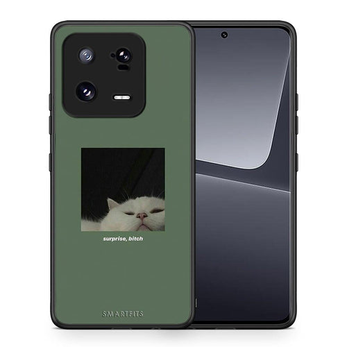 Θήκη Xiaomi 13 Pro Bitch Surprise από τη Smartfits με σχέδιο στο πίσω μέρος και μαύρο περίβλημα | Xiaomi 13 Pro Bitch Surprise Case with Colorful Back and Black Bezels