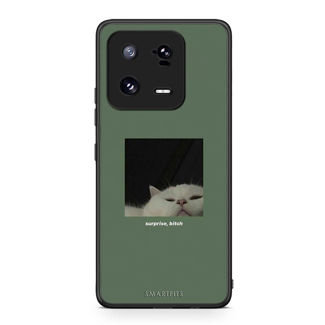 Θήκη Xiaomi 13 Pro Bitch Surprise από τη Smartfits με σχέδιο στο πίσω μέρος και μαύρο περίβλημα | Xiaomi 13 Pro Bitch Surprise Case with Colorful Back and Black Bezels