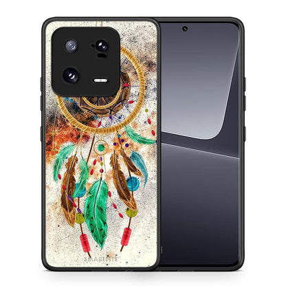 Θήκη Xiaomi 13 Boho DreamCatcher από τη Smartfits με σχέδιο στο πίσω μέρος και μαύρο περίβλημα | Xiaomi 13 Boho DreamCatcher Case with Colorful Back and Black Bezels