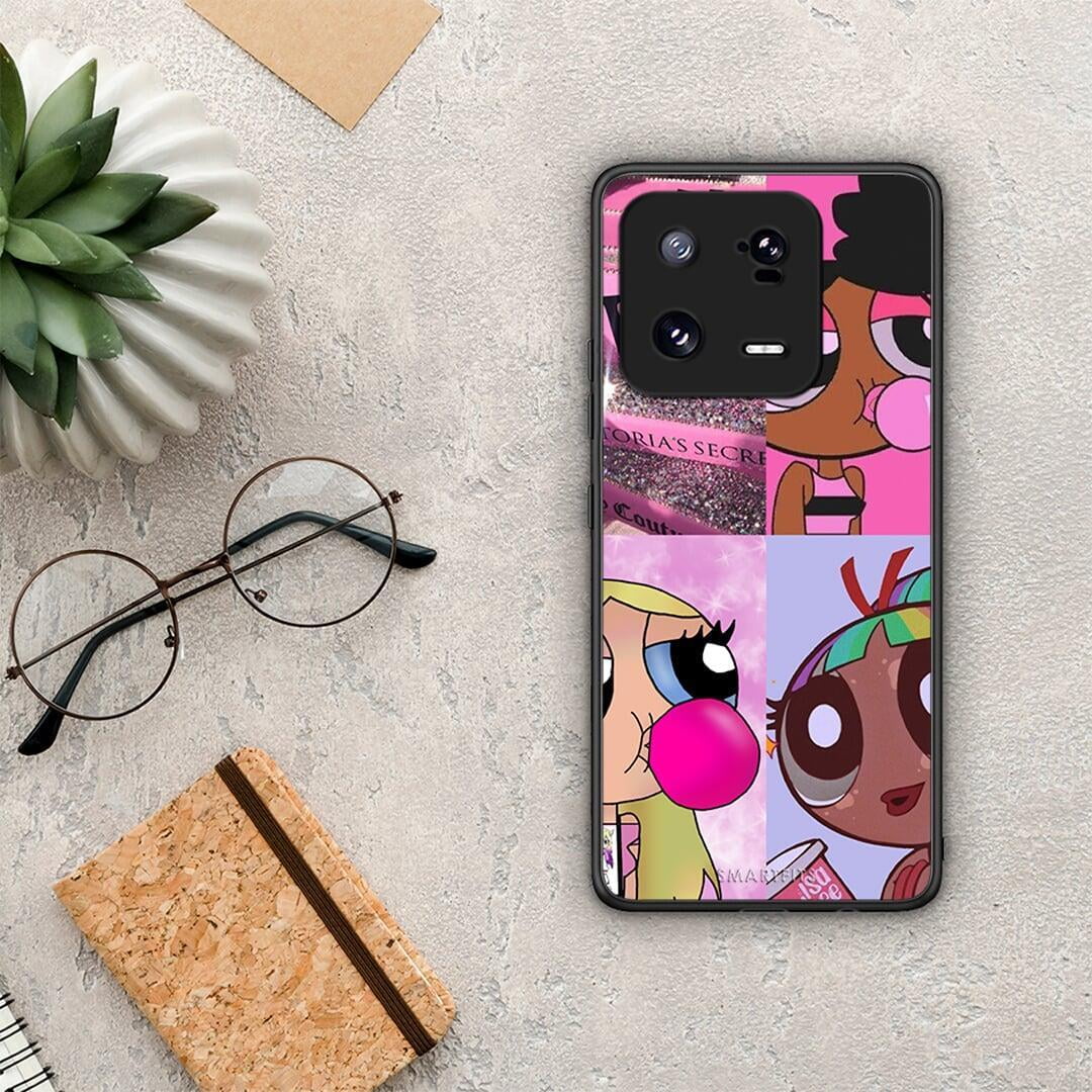 Θήκη Xiaomi 13 Pro Bubble Girls από τη Smartfits με σχέδιο στο πίσω μέρος και μαύρο περίβλημα | Xiaomi 13 Pro Bubble Girls Case with Colorful Back and Black Bezels