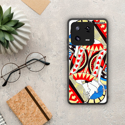 Θήκη Xiaomi 13 Pro Card Love από τη Smartfits με σχέδιο στο πίσω μέρος και μαύρο περίβλημα | Xiaomi 13 Pro Card Love Case with Colorful Back and Black Bezels