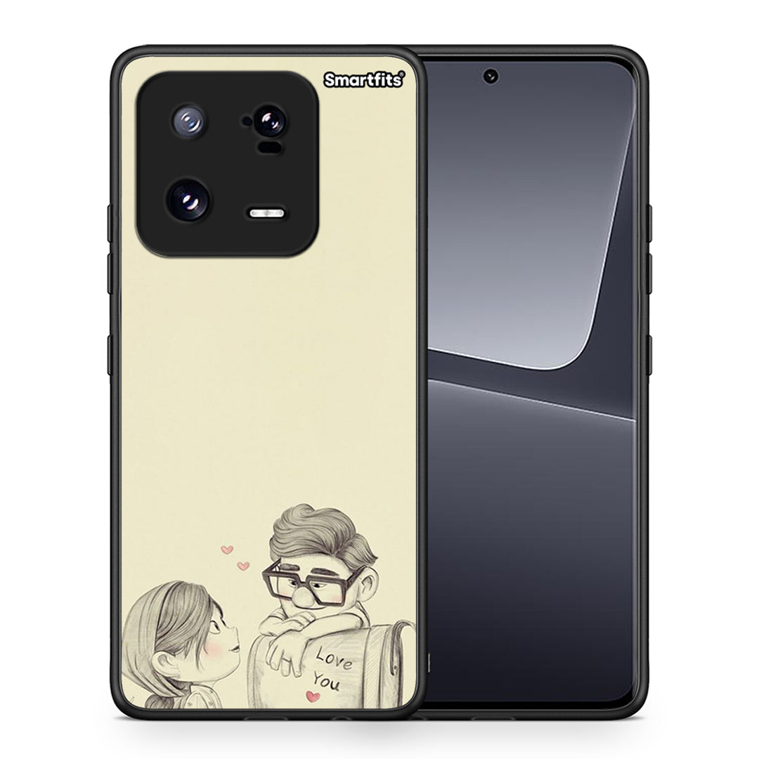 Θήκη Xiaomi 13 Pro Carl And Ellie από τη Smartfits με σχέδιο στο πίσω μέρος και μαύρο περίβλημα | Xiaomi 13 Pro Carl And Ellie Case with Colorful Back and Black Bezels