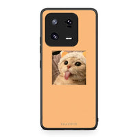 Thumbnail for Θήκη Xiaomi 13 Pro Cat Tongue από τη Smartfits με σχέδιο στο πίσω μέρος και μαύρο περίβλημα | Xiaomi 13 Pro Cat Tongue Case with Colorful Back and Black Bezels