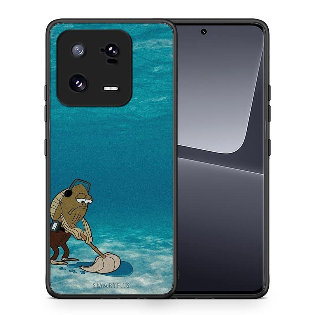 Θήκη Xiaomi 13 Pro Clean The Ocean από τη Smartfits με σχέδιο στο πίσω μέρος και μαύρο περίβλημα | Xiaomi 13 Pro Clean The Ocean Case with Colorful Back and Black Bezels