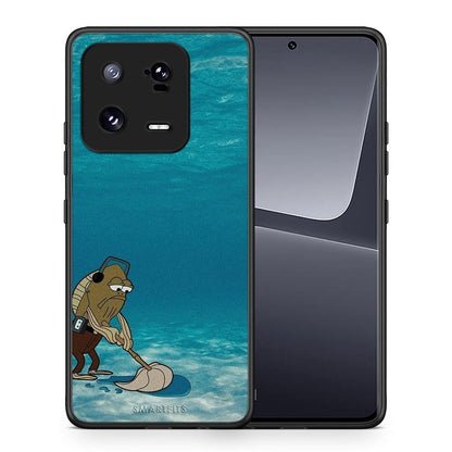 Θήκη Xiaomi 13 Clean The Ocean από τη Smartfits με σχέδιο στο πίσω μέρος και μαύρο περίβλημα | Xiaomi 13 Clean The Ocean Case with Colorful Back and Black Bezels