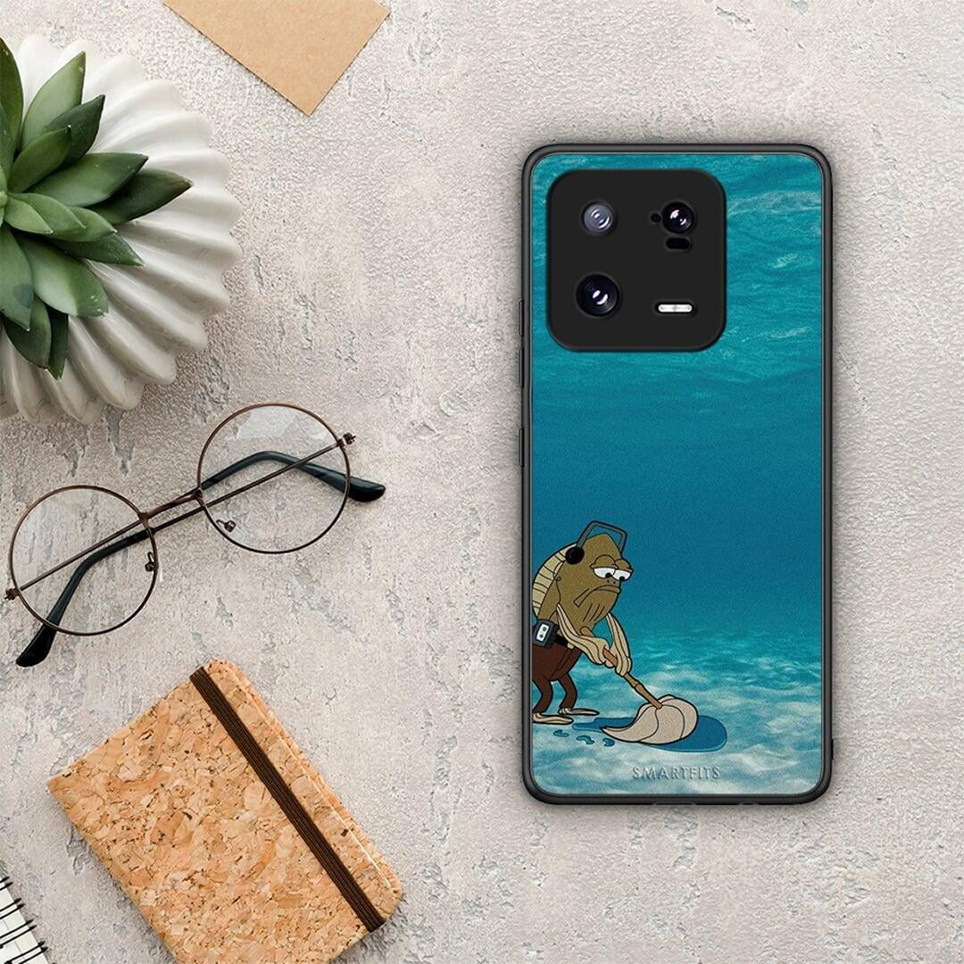 Θήκη Xiaomi 13 Pro Clean The Ocean από τη Smartfits με σχέδιο στο πίσω μέρος και μαύρο περίβλημα | Xiaomi 13 Pro Clean The Ocean Case with Colorful Back and Black Bezels