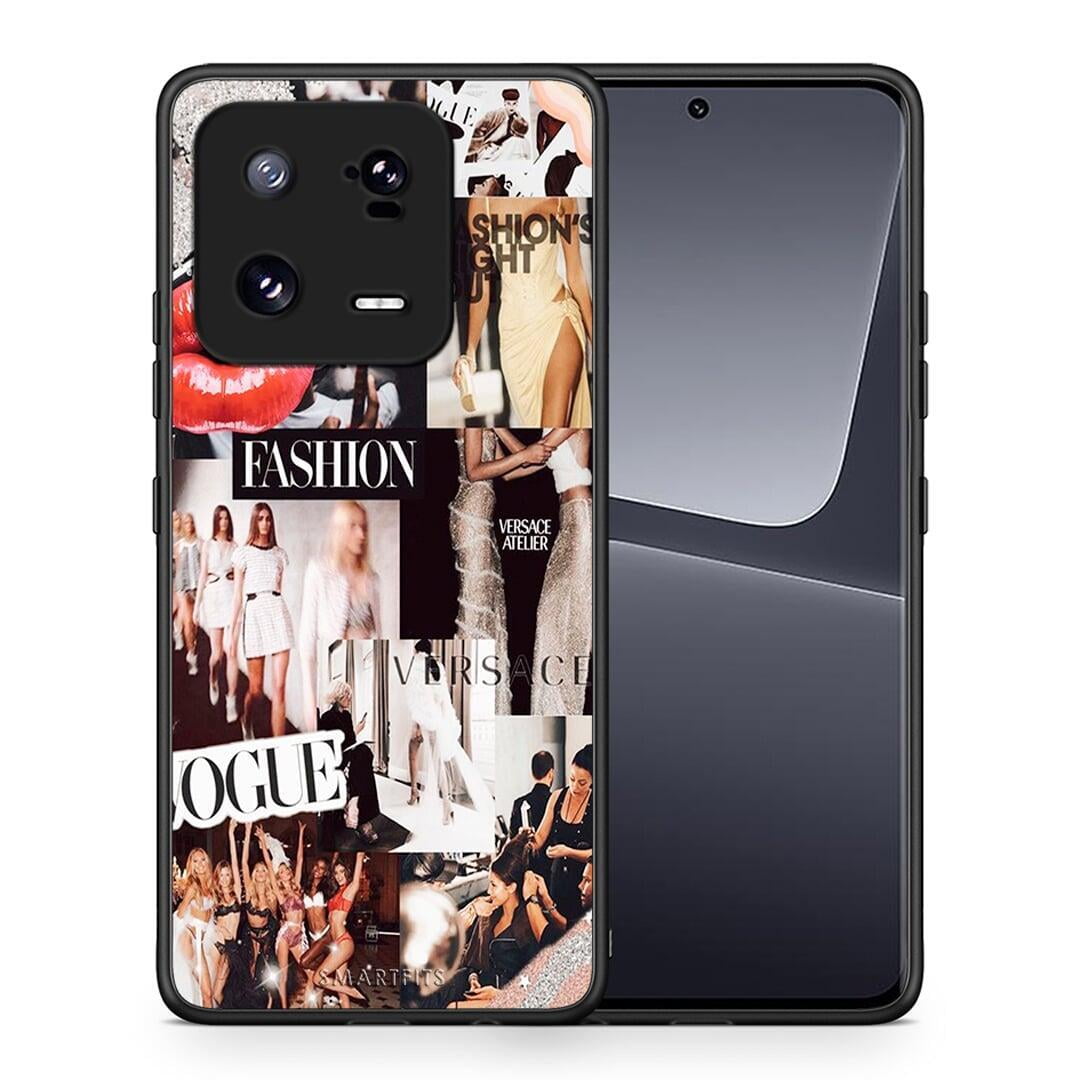Θήκη Xiaomi 13 Pro Collage Fashion από τη Smartfits με σχέδιο στο πίσω μέρος και μαύρο περίβλημα | Xiaomi 13 Pro Collage Fashion Case with Colorful Back and Black Bezels