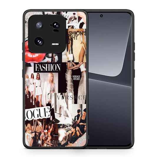 Θήκη Xiaomi 13 Pro Collage Fashion από τη Smartfits με σχέδιο στο πίσω μέρος και μαύρο περίβλημα | Xiaomi 13 Pro Collage Fashion Case with Colorful Back and Black Bezels
