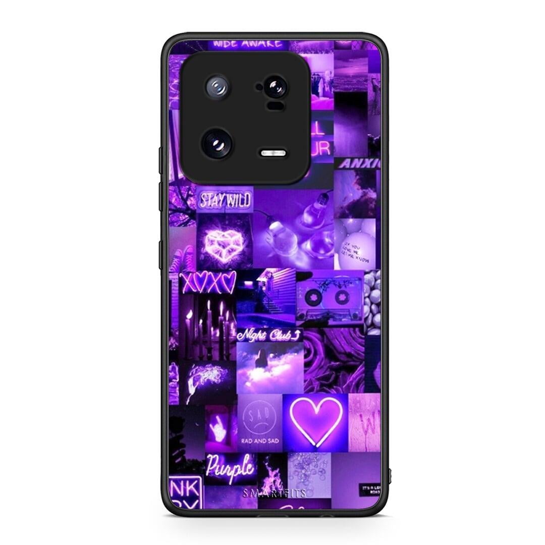 Θήκη Xiaomi 13 Pro Collage Stay Wild από τη Smartfits με σχέδιο στο πίσω μέρος και μαύρο περίβλημα | Xiaomi 13 Pro Collage Stay Wild Case with Colorful Back and Black Bezels