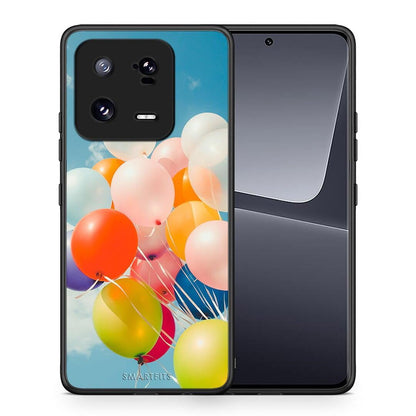 Θήκη Xiaomi 13 Colorful Balloons από τη Smartfits με σχέδιο στο πίσω μέρος και μαύρο περίβλημα | Xiaomi 13 Colorful Balloons Case with Colorful Back and Black Bezels
