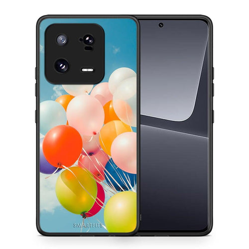 Θήκη Xiaomi 13 Colorful Balloons από τη Smartfits με σχέδιο στο πίσω μέρος και μαύρο περίβλημα | Xiaomi 13 Colorful Balloons Case with Colorful Back and Black Bezels