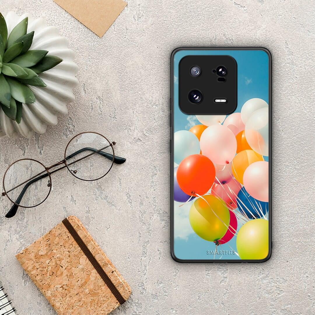 Θήκη Xiaomi 13 Colorful Balloons από τη Smartfits με σχέδιο στο πίσω μέρος και μαύρο περίβλημα | Xiaomi 13 Colorful Balloons Case with Colorful Back and Black Bezels