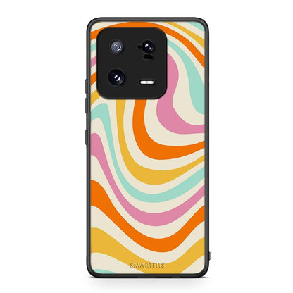 Θήκη Xiaomi 13 Pro Colourful Waves από τη Smartfits με σχέδιο στο πίσω μέρος και μαύρο περίβλημα | Xiaomi 13 Pro Colourful Waves Case with Colorful Back and Black Bezels