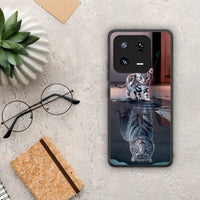 Thumbnail for Θήκη Xiaomi 13 Pro Cute Tiger από τη Smartfits με σχέδιο στο πίσω μέρος και μαύρο περίβλημα | Xiaomi 13 Pro Cute Tiger Case with Colorful Back and Black Bezels