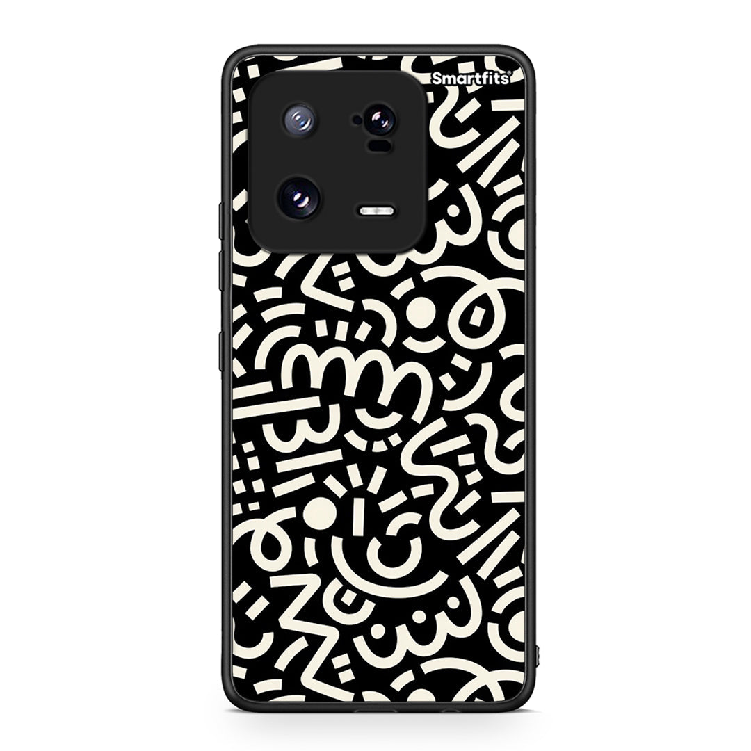 Θήκη Xiaomi 13 Pro Doodle Art από τη Smartfits με σχέδιο στο πίσω μέρος και μαύρο περίβλημα | Xiaomi 13 Pro Doodle Art Case with Colorful Back and Black Bezels