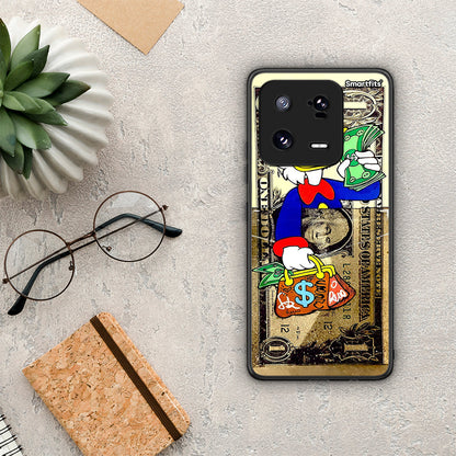Θήκη Xiaomi 13 Pro Duck Money από τη Smartfits με σχέδιο στο πίσω μέρος και μαύρο περίβλημα | Xiaomi 13 Pro Duck Money Case with Colorful Back and Black Bezels