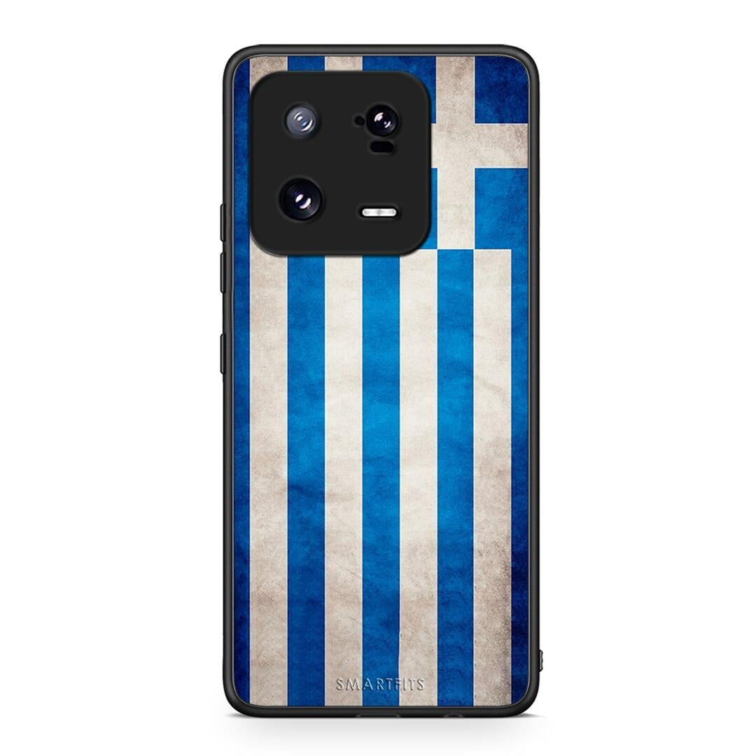 Θήκη Xiaomi 13 Pro Flag Greek από τη Smartfits με σχέδιο στο πίσω μέρος και μαύρο περίβλημα | Xiaomi 13 Pro Flag Greek Case with Colorful Back and Black Bezels