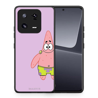 Θήκη Xiaomi 13 Friends Patrick από τη Smartfits με σχέδιο στο πίσω μέρος και μαύρο περίβλημα | Xiaomi 13 Friends Patrick Case with Colorful Back and Black Bezels