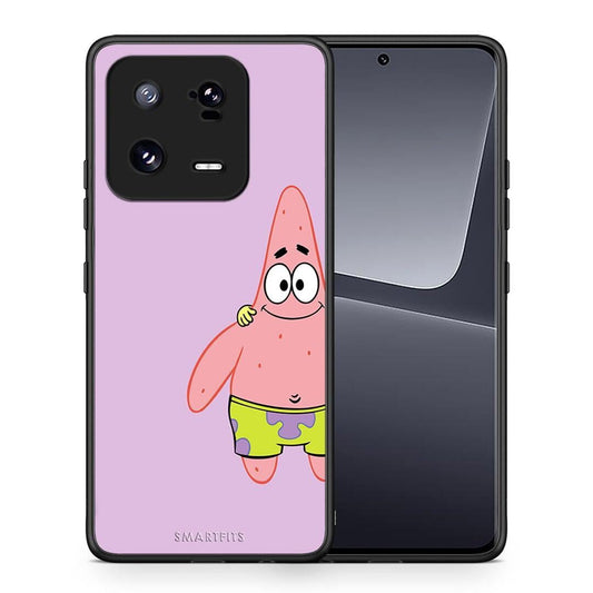 Θήκη Xiaomi 13 Pro Friends Patrick από τη Smartfits με σχέδιο στο πίσω μέρος και μαύρο περίβλημα | Xiaomi 13 Pro Friends Patrick Case with Colorful Back and Black Bezels