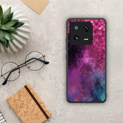 Θήκη Xiaomi 13 Pro Galactic Aurora από τη Smartfits με σχέδιο στο πίσω μέρος και μαύρο περίβλημα | Xiaomi 13 Pro Galactic Aurora Case with Colorful Back and Black Bezels