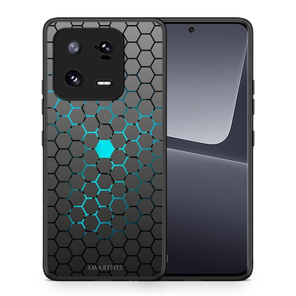 Θήκη Xiaomi 13 Geometric Hexagonal από τη Smartfits με σχέδιο στο πίσω μέρος και μαύρο περίβλημα | Xiaomi 13 Geometric Hexagonal Case with Colorful Back and Black Bezels