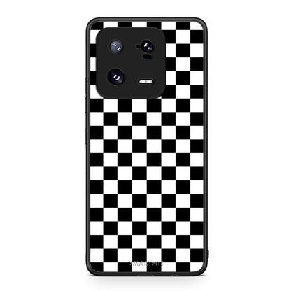 Θήκη Xiaomi 13 Pro Geometric Squares από τη Smartfits με σχέδιο στο πίσω μέρος και μαύρο περίβλημα | Xiaomi 13 Pro Geometric Squares Case with Colorful Back and Black Bezels