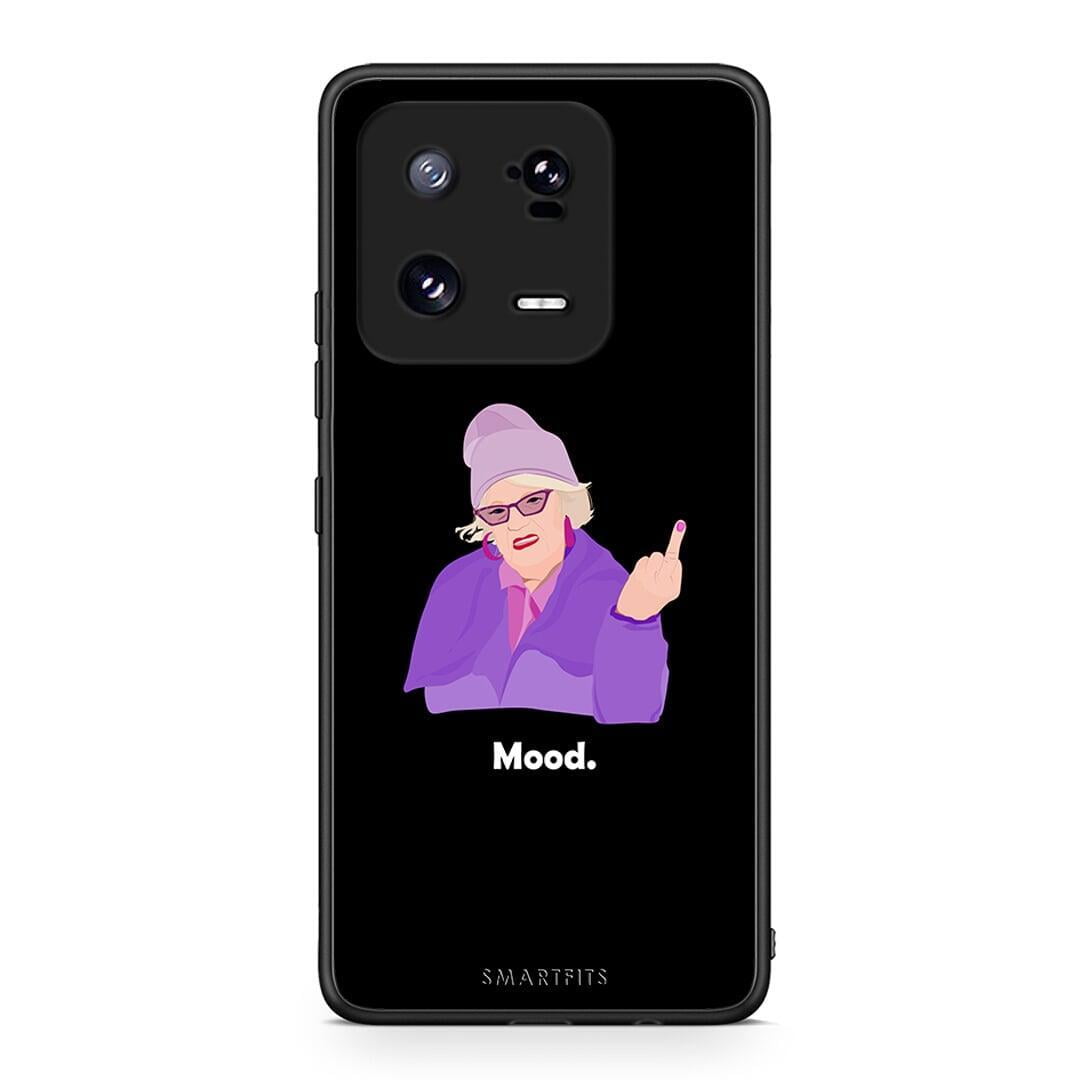 Θήκη Xiaomi 13 Grandma Mood Black από τη Smartfits με σχέδιο στο πίσω μέρος και μαύρο περίβλημα | Xiaomi 13 Grandma Mood Black Case with Colorful Back and Black Bezels